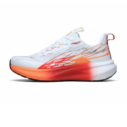 Warrior White & Orange Running Shoes 